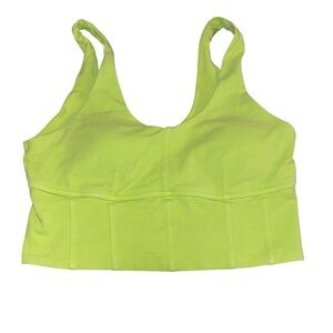 OFFLINE by Aerie Real Me Hold Up! Corset Sports Bra - Neon Lime Medium